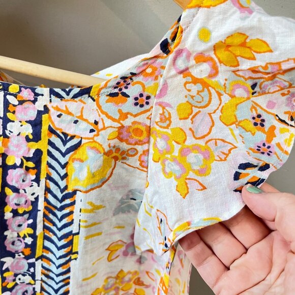 Free People Summer‎ In Tulum Mini Linen Blend Dress- Sz. S - Picture 2 of 6